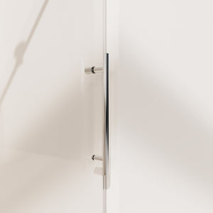 Frameless Single Sliding Soft Close Shower Doors, 5/16" Sgcc Tempered Glass