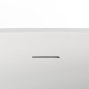 Soaking Bathtub, Freestanding, Solid Surface - Matte White
