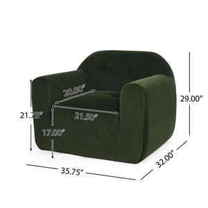 Harmonara - Boucle Upholstered Club Chair With Blind Tufting