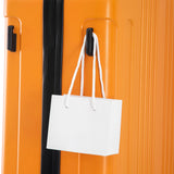 3-Piece ABS Spinner Wheel Luggage Set in Black and Orange