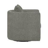 Sutton Light Grey Performance Fabric Swivel Barrel Chair