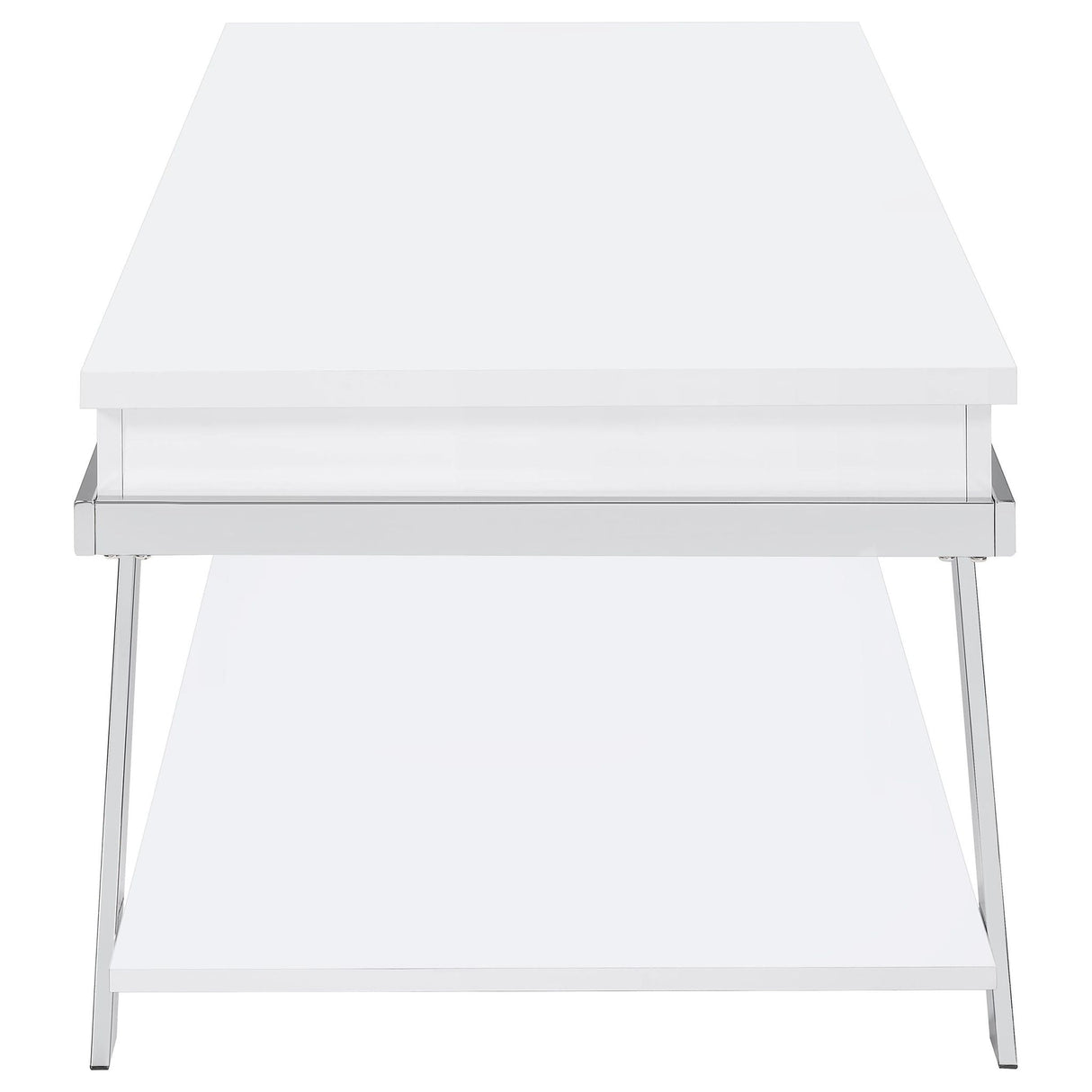 Briana - 2 Piece Coffee And End Table Set With Lift Top Legs - Gloss White