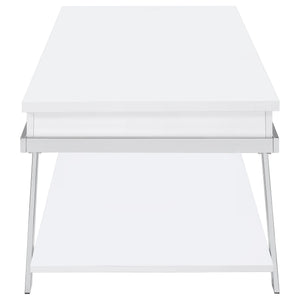 Briana - 2 Piece Coffee And End Table Set With Lift Top Legs - Gloss White