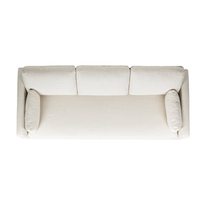 Knox 84' Modern Farmhouse Sofa, Flax White Linen