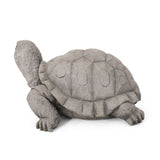 Turtle Decor Outdoor Turtle Statue in Dark Gray