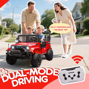 24V Two-Seater Kids Ride-On Electric Truck with Parental Control