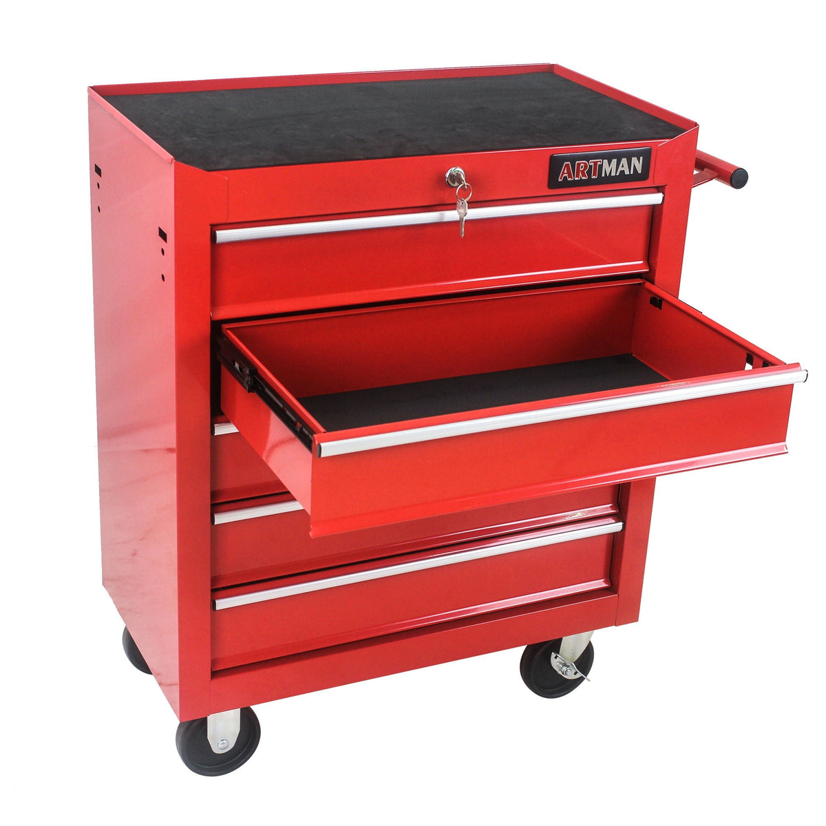 Multifunctional Tool Cart With Wheels And Drawers
