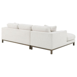 Geneva Boucle Upholstered Sectional Chaise Sofa Sand