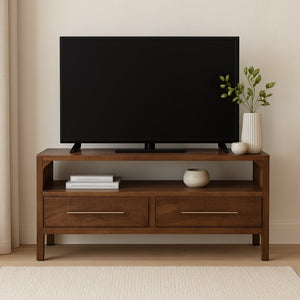 Solid Wood Arc-Line Media Console