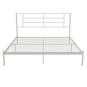 Praxis - King Bed With Simple Headboard - White