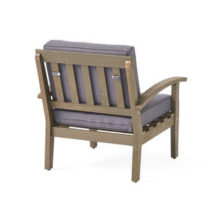 Peyton Club Chair Outdoor Seating Acacia Wood 32.25 X 28.00 X 31.25"