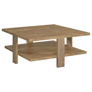 Dawn 2-piece Round Coffee and End Table Set Mango Brown
