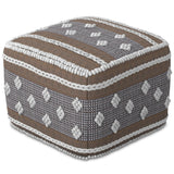 Mapleton Outdoor/Indoor Pouf in Recycled PET Woven Polyester