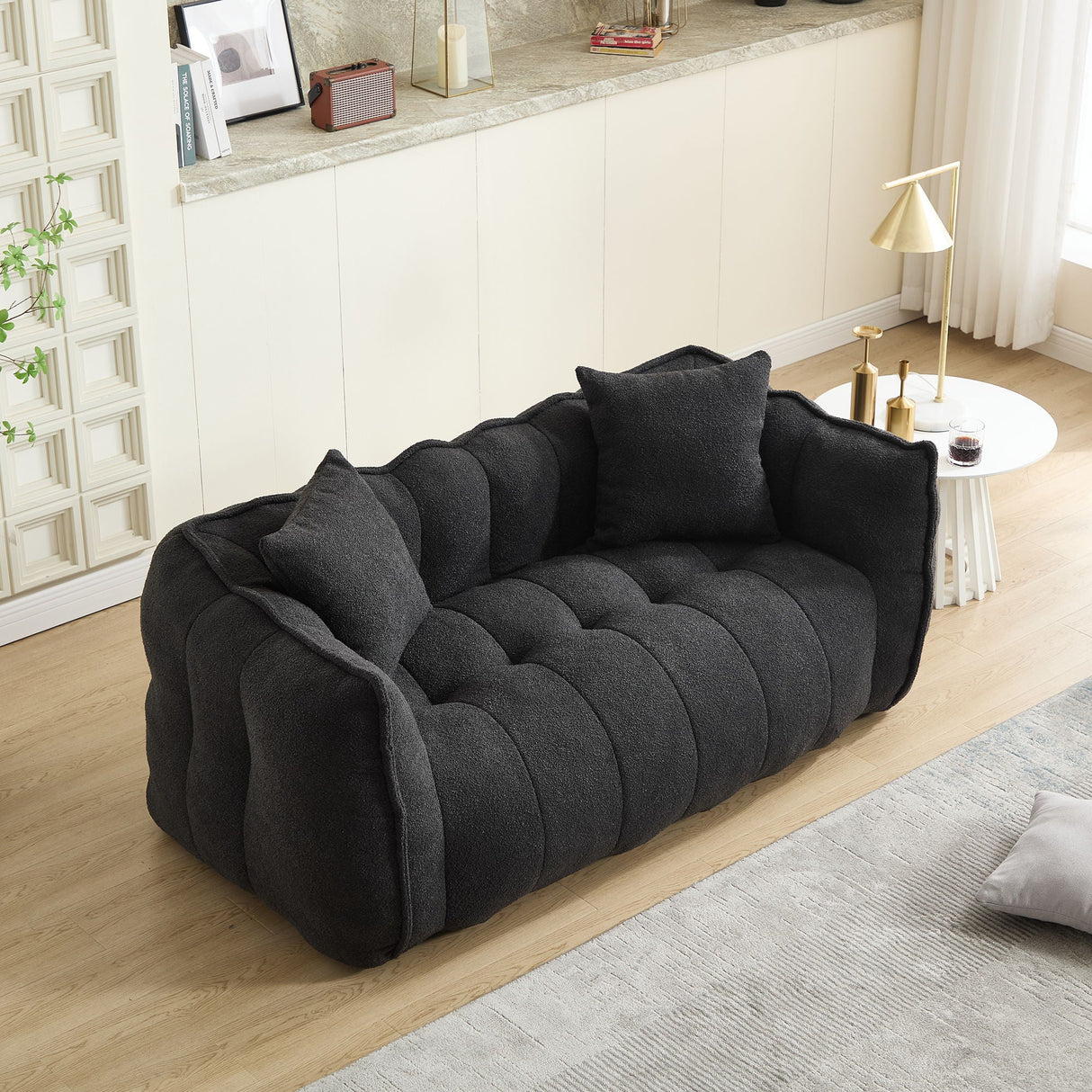 Cozy Beanbag Chair With High Resilience Foam Core For 2