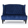 Upholstered Loveseat with Wing Back and Diamond Tufting - Multiple Colors