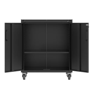 Heavy Duty Metal Garage Storage Cabinet With Wheels Sturdy Tool Organizer