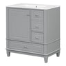 Freestanding Bathroom Vanity With Sink, Soft Close Door, 3 Drawers