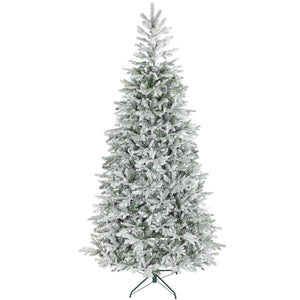 HOMCOM 9 ft Artificial Frosted Christmas Tree