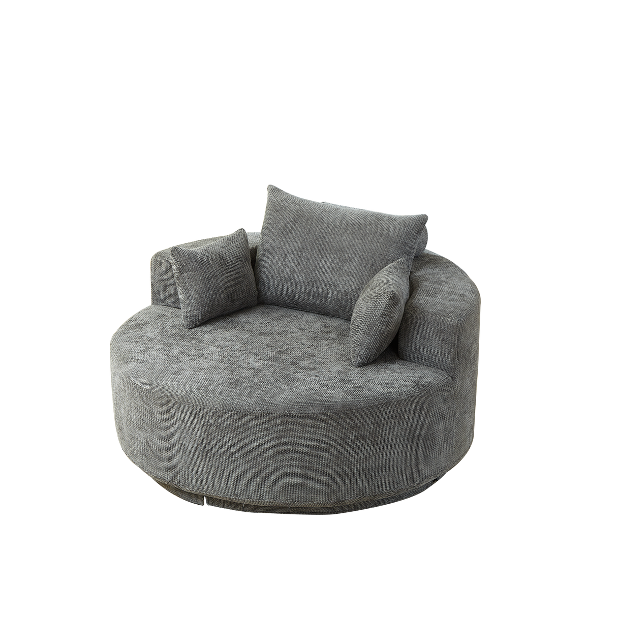 55'' Chenille Foam Single Swivel Chair