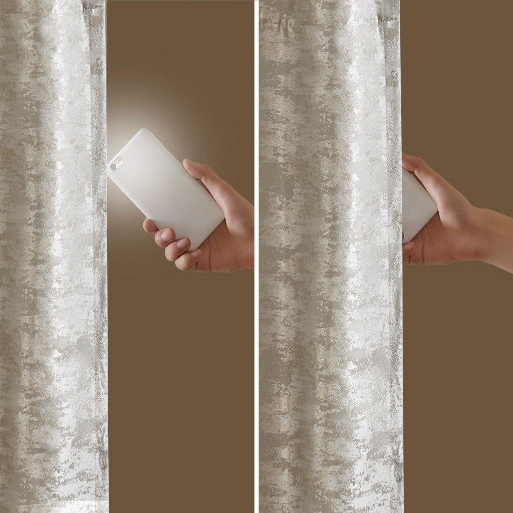 Jacquard lined total blackout rod pocket/back tab curtain panel (only 1 pc panel)