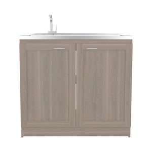 Utility Sink Cabinet 36" H, 2 Doors, 2 Shelves