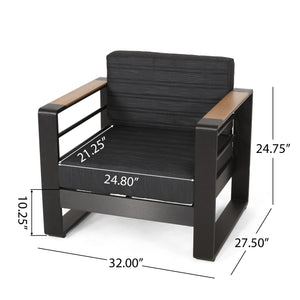 Giovanna - Club Chair Set With Aluminum Frame