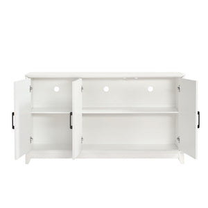 TV Stand For TVs Up To 65", Modern Entertainment Center Media Console Cabinet With 2 Spacious Storage Space, Solid Wood Legs For Living Room