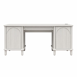 Selena - Double Pedestal Desk - Rustic White