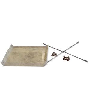 Pop Steady 15x15x9 Faux Marbled Alabaster Shallow Drum Square Lampshade