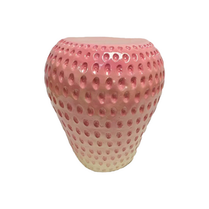 Strawberry Fruit Stool, 13.4" Oversized Resin Stool and Side Table