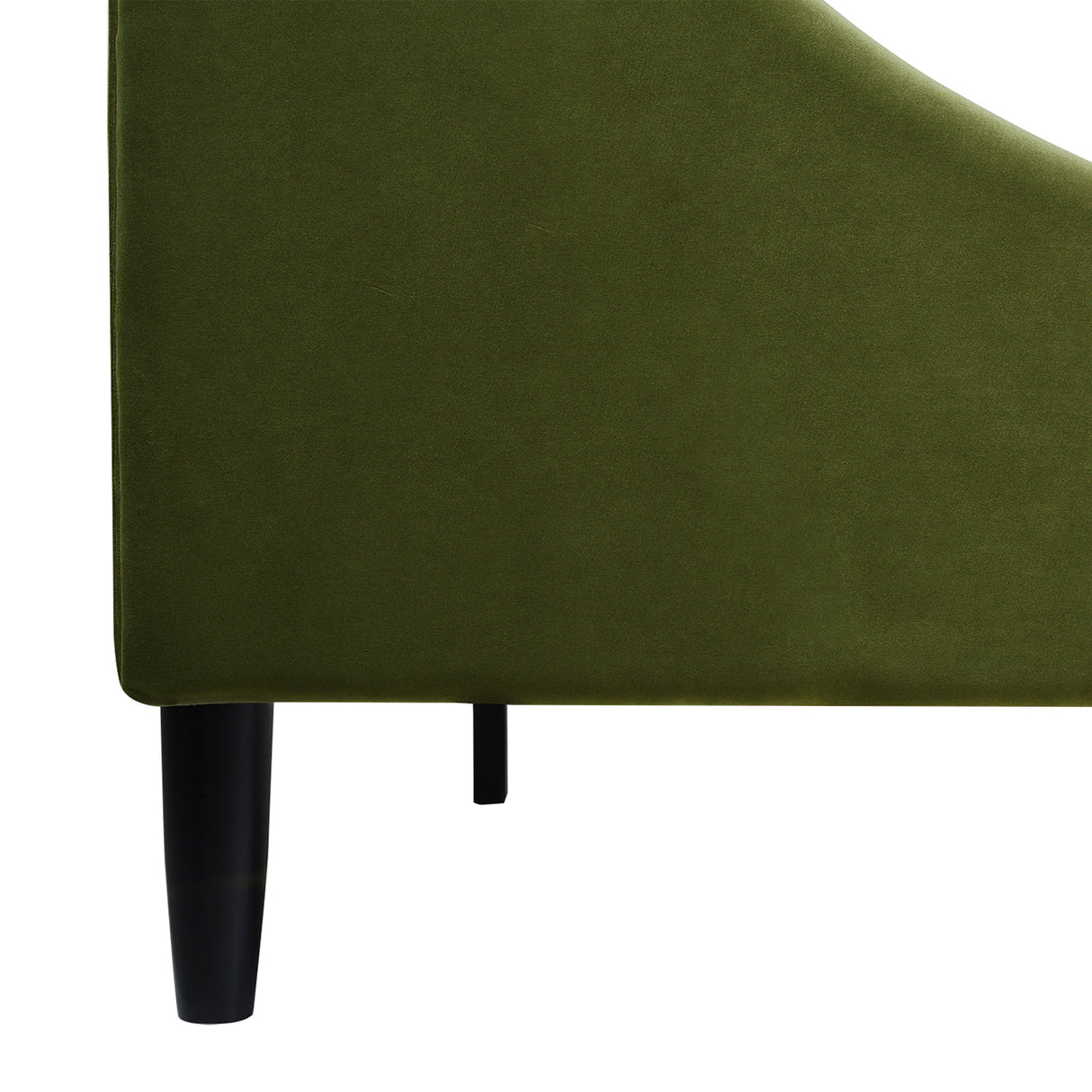 Aspen Vertical Tufted Headboard Platform Bed Set, King, Olive Green Performance Velvet