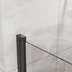 Pivot Shower Door, Tempered Glass, Semi Frameless