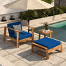 The Lunar Acacia Wood Outdoor Lounge Set with Side Table