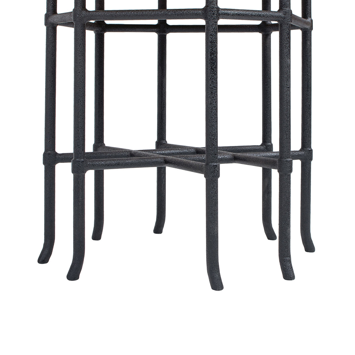 Foundry 24" Square Reclaimed Pine Wood & Iron Side Table Antique