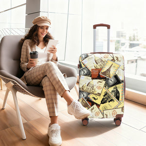3-Piece Spinner Wheel Luggage Set with Waterproof Polycarbonate Shell - Black Vintage