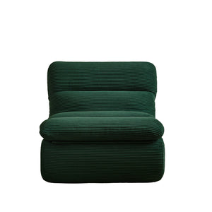 Modern Compressed Lounge Chair with Ottoman - Cozy Corduroy Recliner