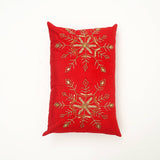 The Embroidered Snowflake Lumbar Pillow