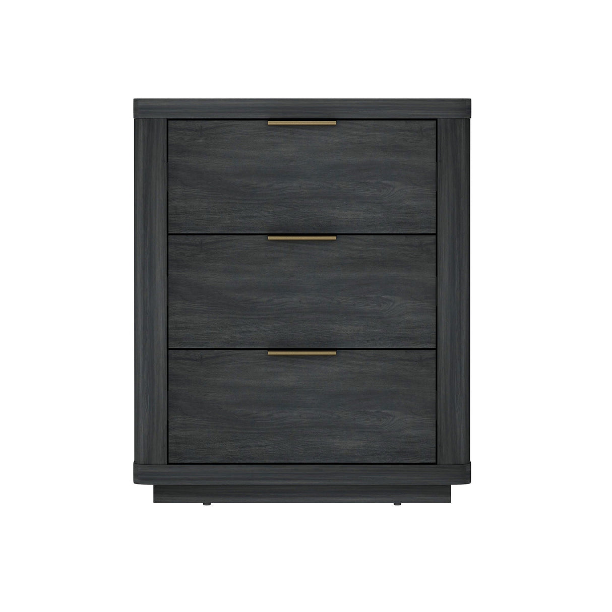 Evelyn - Nightstand With 3 Drawers, Smooth Rounded Edges