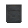 Evelyn - Nightstand With 3 Drawers, Smooth Rounded Edges