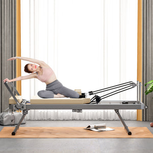 Foldable Pilates Reformer Machine for Home Gym