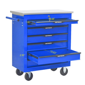 7 Drawers Multifunctional Tool Cart with Wheels