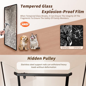 Frameless Neo Angle Shower Door WithTempered Glass