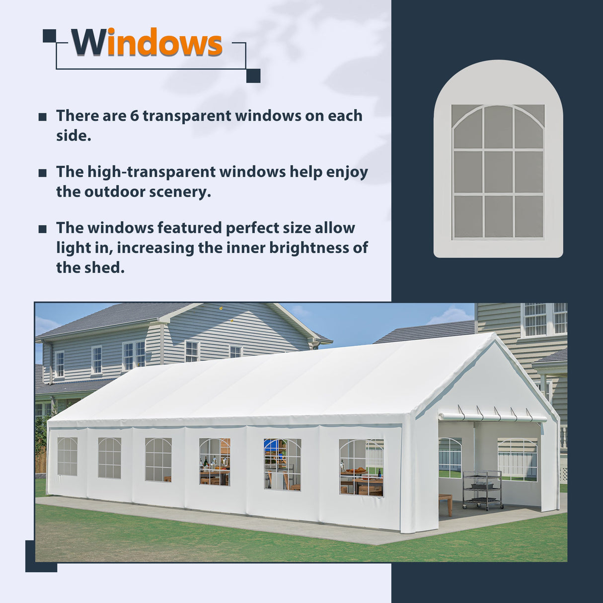 20x40FT Heavy Duty Party Tent with Removable Sidewalls
