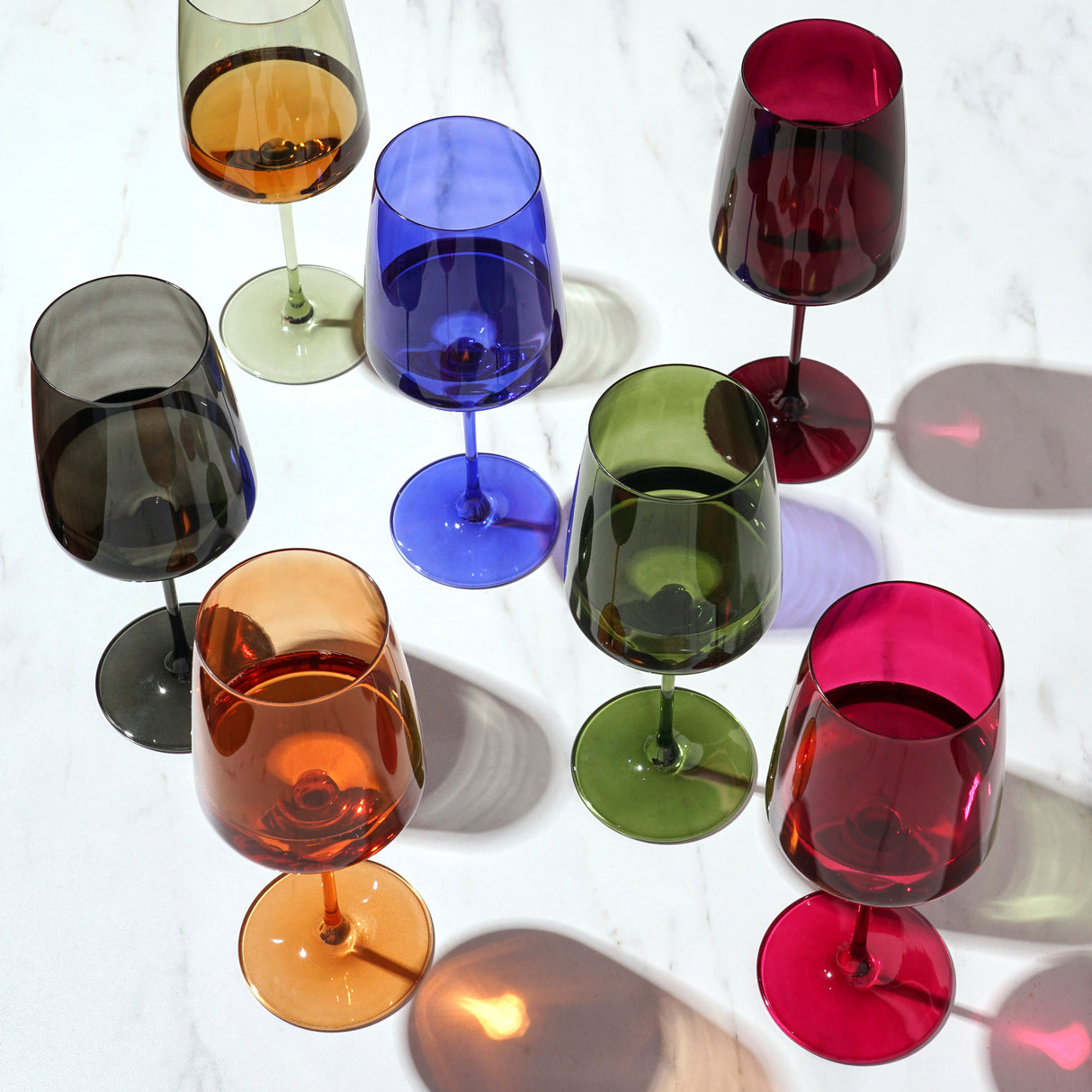 Reserve Nouveau Crystal Wine Glasses in Smoke Viski®