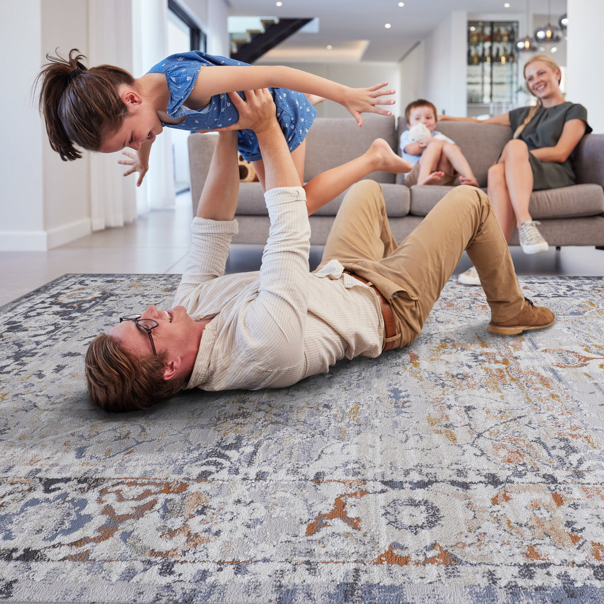 NAAR PAYAS Traditional Non-Shedding and Stain Resistant Area Rug