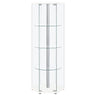 Tenley - 4 Shelf Curio Cabinet With Hexagonal Design