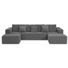 Modular U-Shaped Sectional Sofa With Reversible Design
