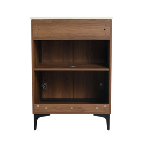Modern Bathroom Vanity With Top Sink, Engineered Wood Storage Cabinet