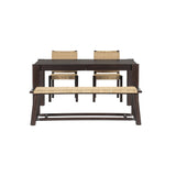 Meridian Extendable Solid Wood & Rattan Dining Set