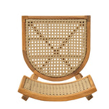Netro Acacia Wood Dining Chair with Light Brown Wicker